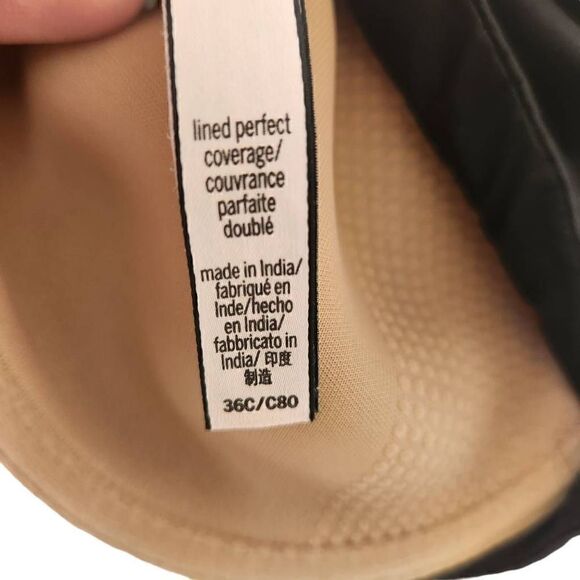Victoria's Secret Perfect Coverage Size 36C Sheer Black - Picture 3 of 5
